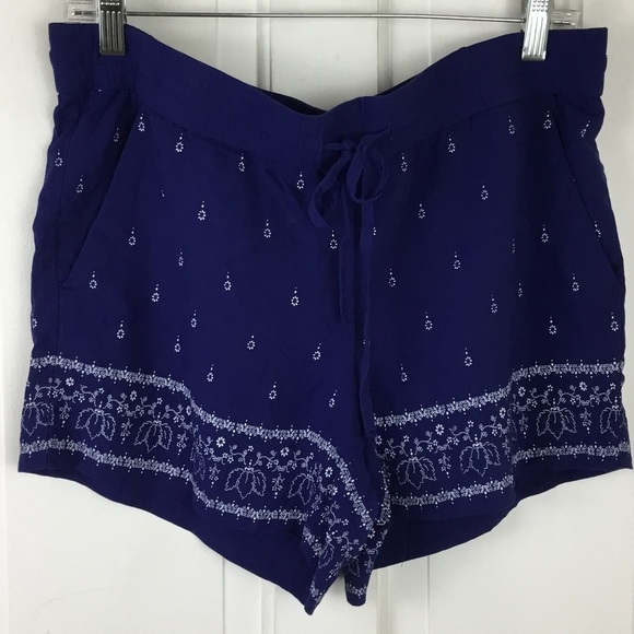 Loft Rayon Drawstring Shorts Pull On - Picture 1 of 4